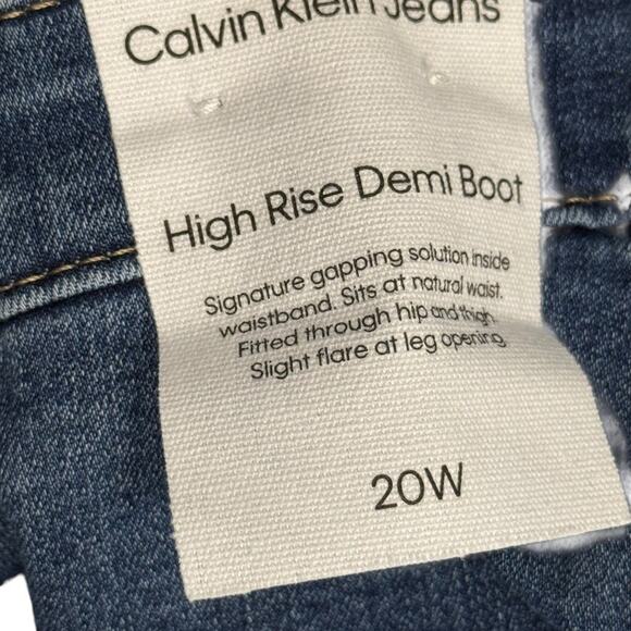 Calvin Klein Jeans High Rise Demi Boot Cut Medium Wash Jeans NWT Womens sz 20 W - Picture 15 of 16